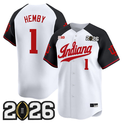 Men's Indiana Hoosiers 2026 CFP Final Patch Vapor Baseball Jersey - All Stitched