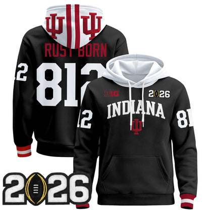 Men's Indiana Hoosiers 2026 CFP Final Patch Premium Pullover Hoodie - All Stitched