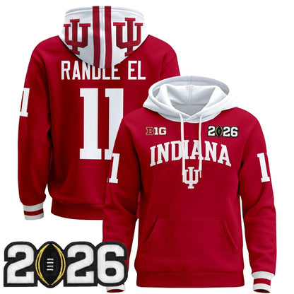 Men's Indiana Hoosiers 2026 CFP Final Patch Premium Pullover Hoodie - All Stitched