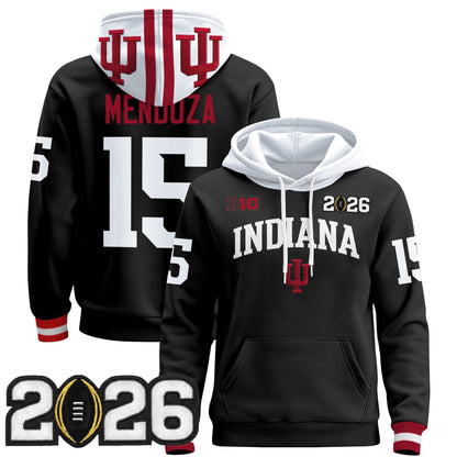 Men's Indiana Hoosiers 2026 CFP Final Patch Premium Pullover Hoodie - All Stitched