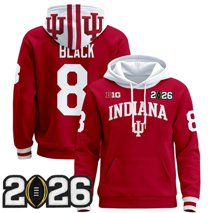 Men's Indiana Hoosiers 2026 CFP Final Patch Premium Pullover Hoodie - All Stitched
