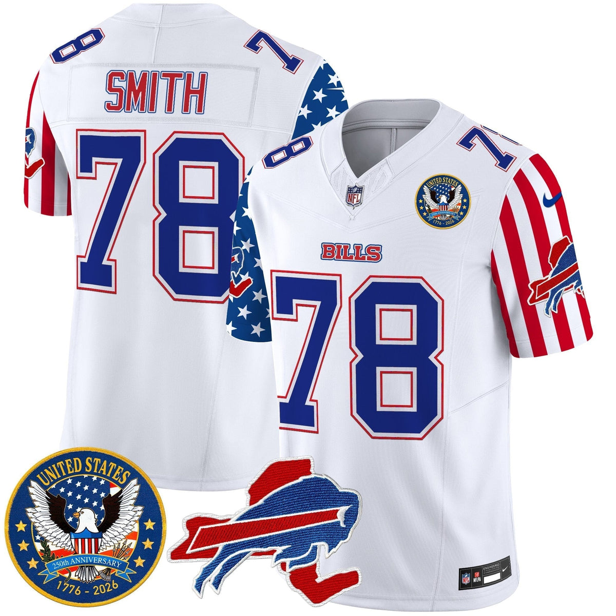 Men's Buffalo Bills "America250 Edition" Style Vapor Limited Jersey - All Stitched