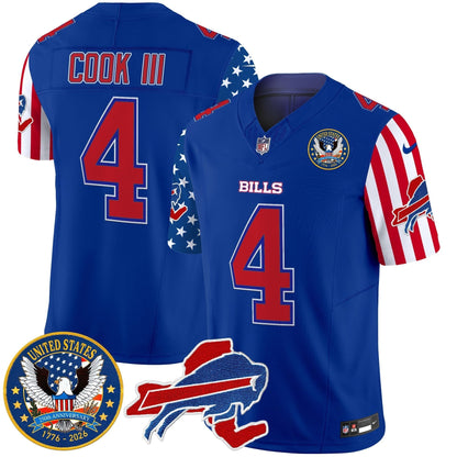 Men's Buffalo Bills "America250 Edition" Style Vapor Limited Jersey - All Stitched