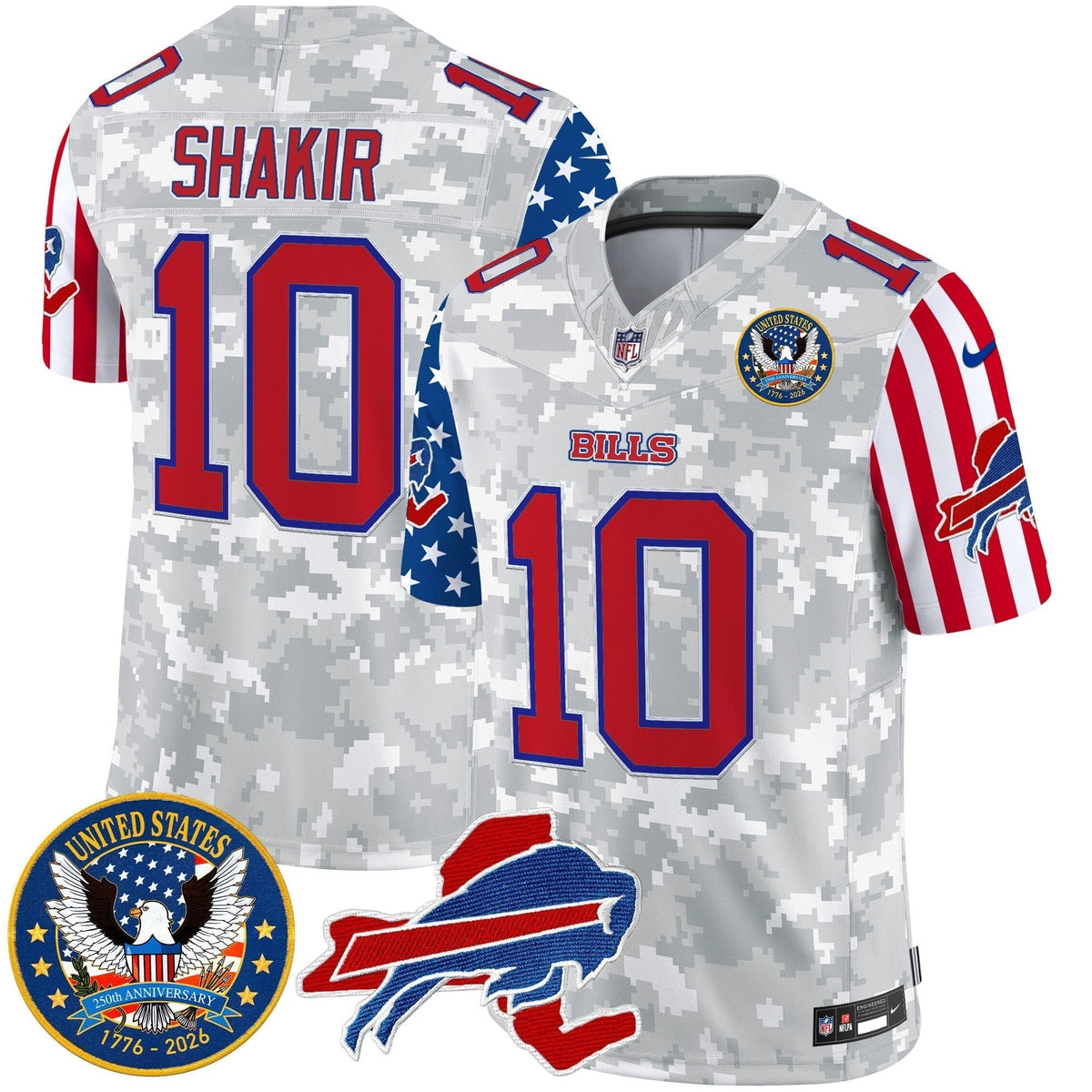 Men's Buffalo Bills "America250 Edition" Style Vapor Limited Jersey - All Stitched