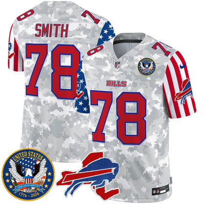 Men's Buffalo Bills "America250 Edition" Style Vapor Limited Jersey - All Stitched