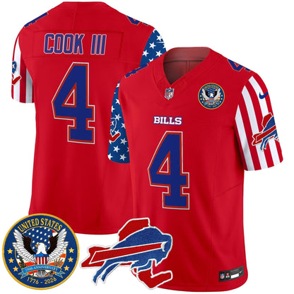 Men's Buffalo Bills "America250 Edition" Style Vapor Limited Jersey - All Stitched