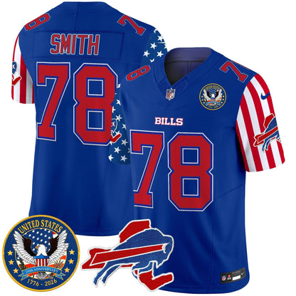 Men's Buffalo Bills "America250 Edition" Style Vapor Limited Jersey - All Stitched