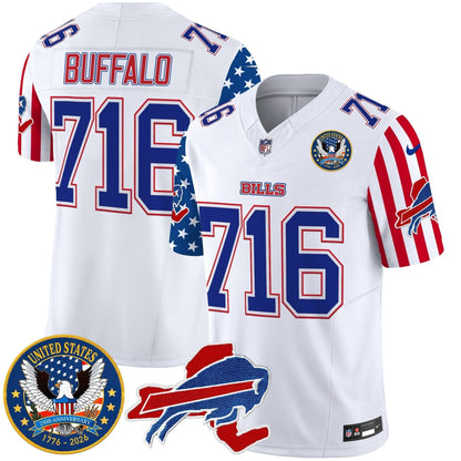 Men's Buffalo Bills "America250 Edition" Style Vapor Limited Jersey - All Stitched