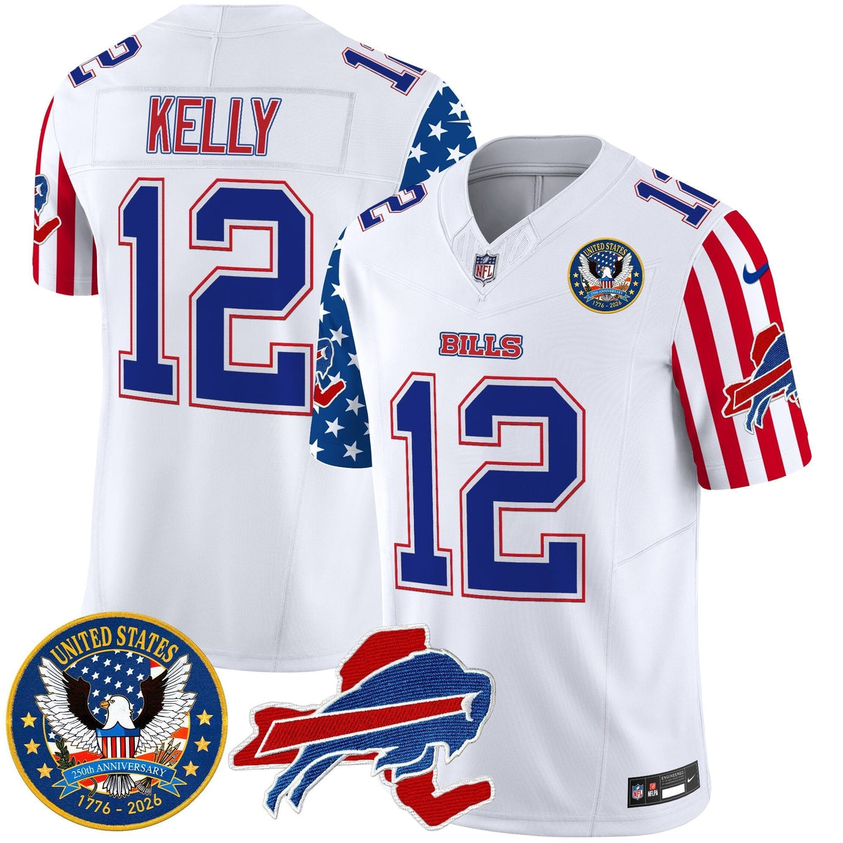 Men's Buffalo Bills "America250 Edition" Style Vapor Limited Jersey - All Stitched