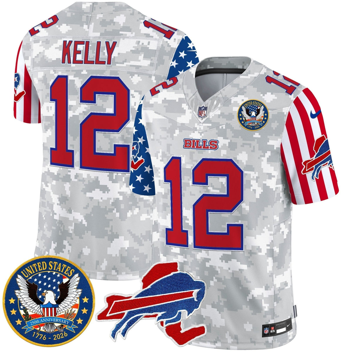 Men's Buffalo Bills "America250 Edition" Style Vapor Limited Jersey - All Stitched