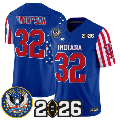 Men's Indiana Hoosiers "America250 Edition" Vapor Limited Jersey - 2026 CFP Final Patch - All Stitched