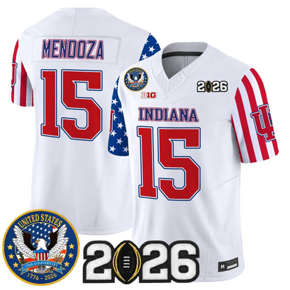 Men's Indiana Hoosiers "America250 Edition" Vapor Limited Jersey - 2026 CFP Final Patch - All Stitched