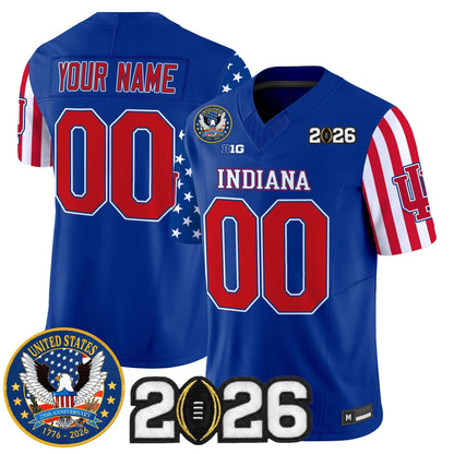 Indiana Hoosiers "America250 Edition" Vapor Limited Custom Jersey - 2026 CFP Final Patch - All Stitched