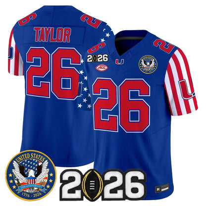 Men's Miami Hurricanes "America250 Edition" Vapor Limited Jersey - 2026 CFP Final Patch - All Stitched