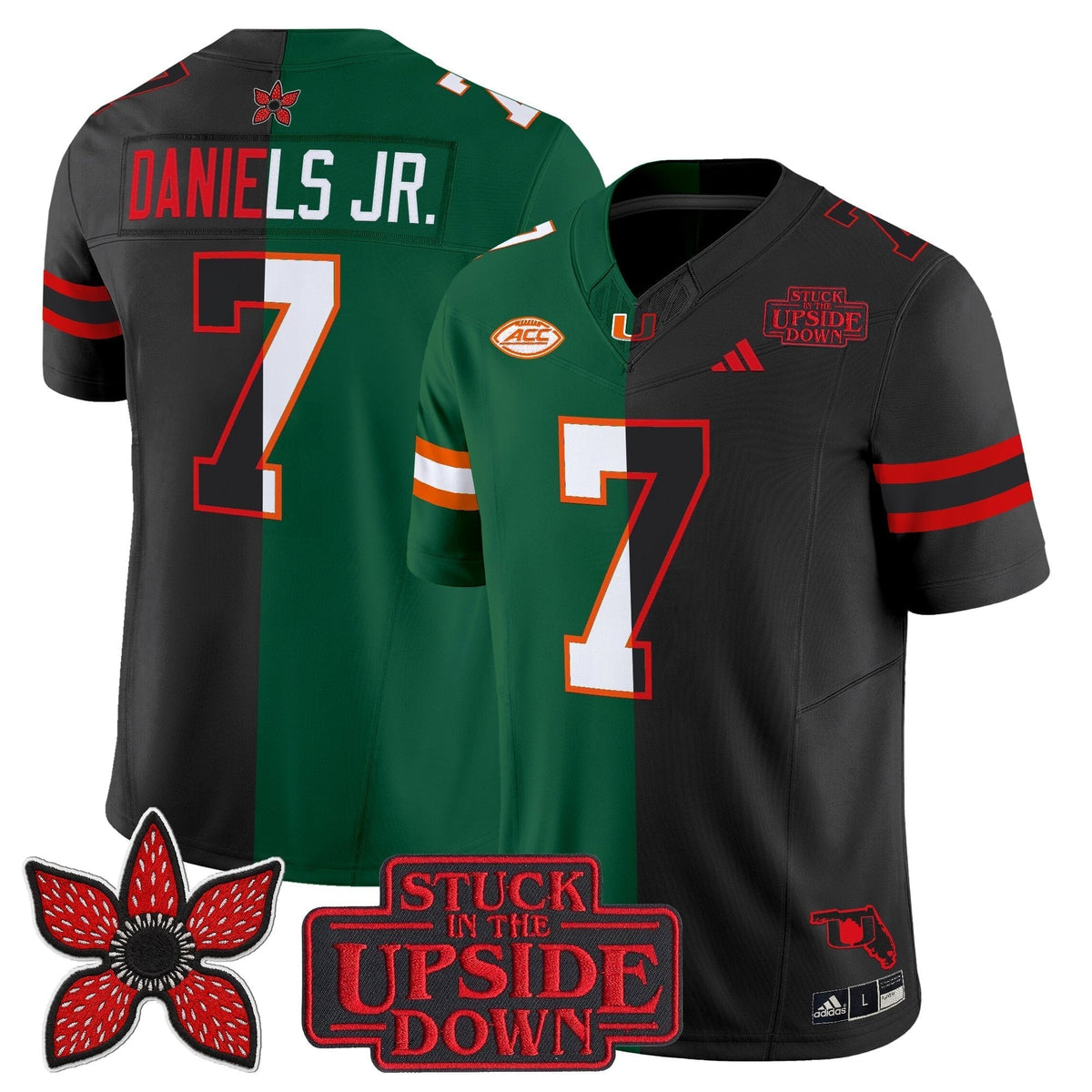 Men's Miami Hurricanes 'Upside Down Edition' Vapor Limited Jersey - All Stitched