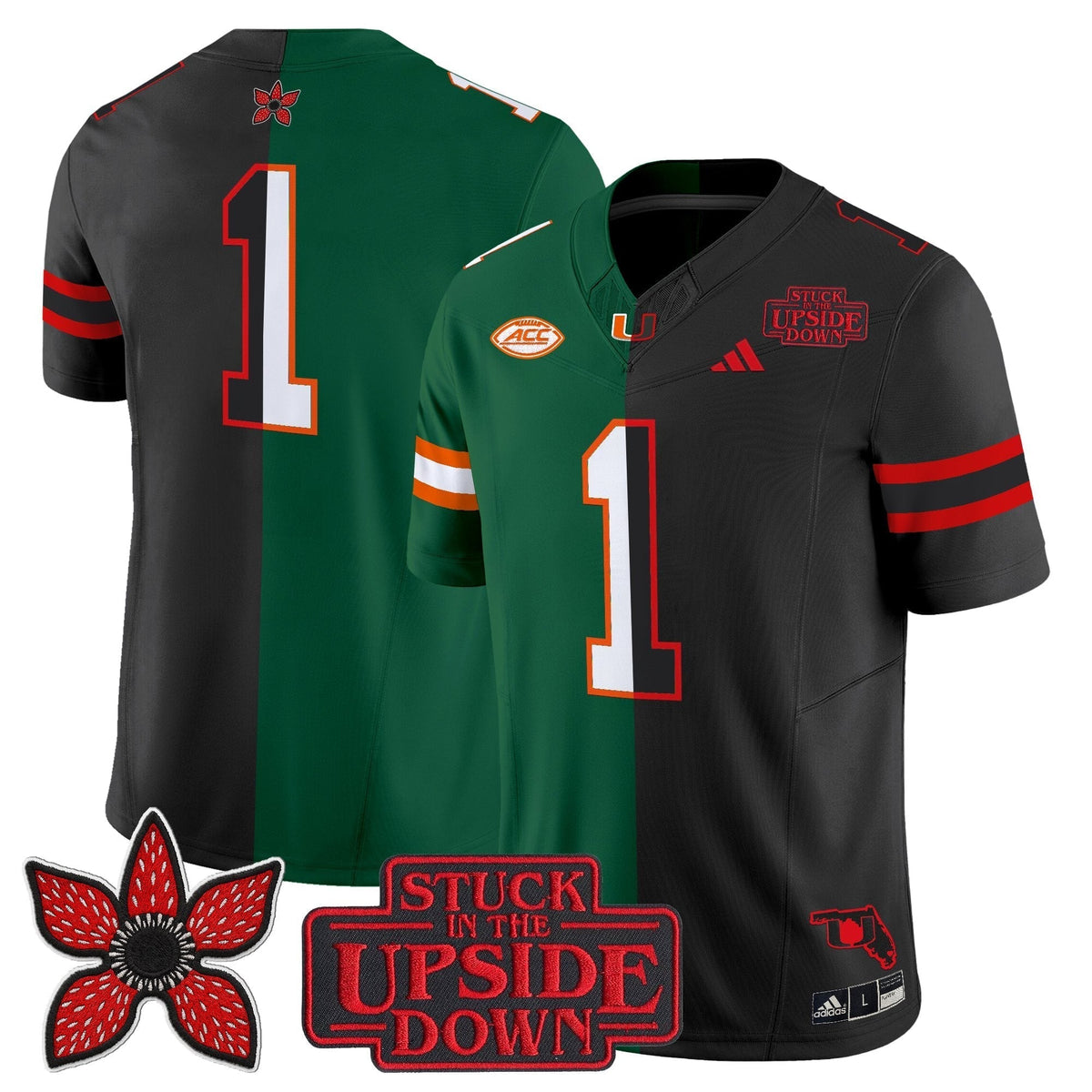 Men's Miami Hurricanes 'Upside Down Edition' Vapor Limited Jersey - All Stitched