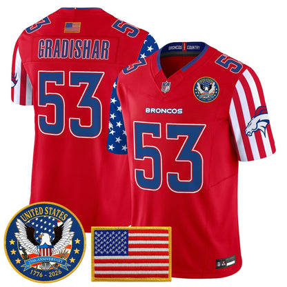 Men's Denver Broncos "America250 Edition" Vapor Limited Jersey V2 - All Stitched