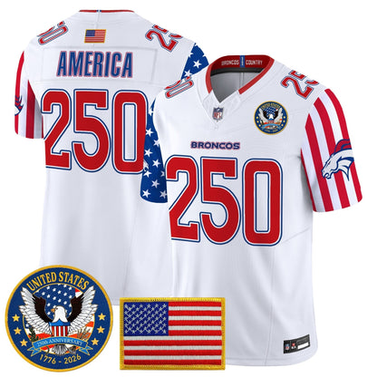 Men's Denver Broncos "America250 Edition" Vapor Limited Jersey V2 - All Stitched