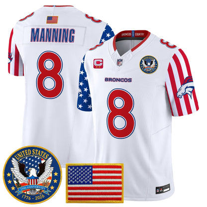 Men's Denver Broncos "America250 Edition" Vapor Limited Jersey V2 - All Stitched