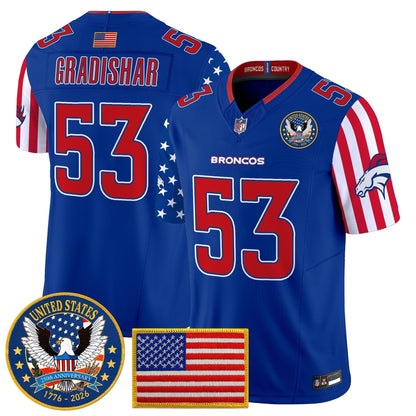 Men's Denver Broncos "America250 Edition" Vapor Limited Jersey V2 - All Stitched