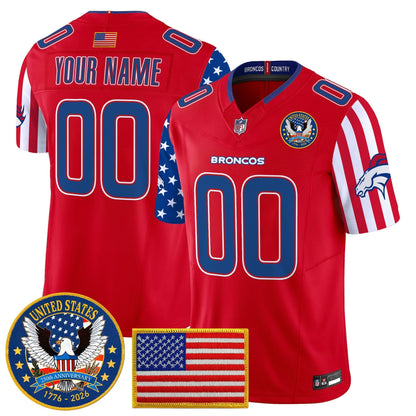 Denver Broncos "America250 Edition" Vapor Limited Custom Jersey V2 - All Stitched