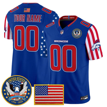 Denver Broncos "America250 Edition" Vapor Limited Custom Jersey V2 - All Stitched