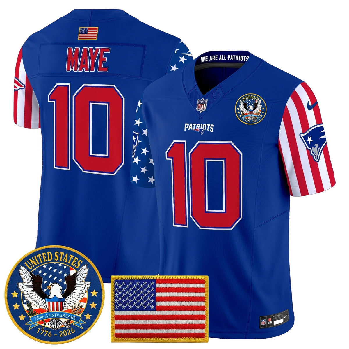 Men's New England Patriots "America250 Edition" Vapor Limited Jersey - All Stitched