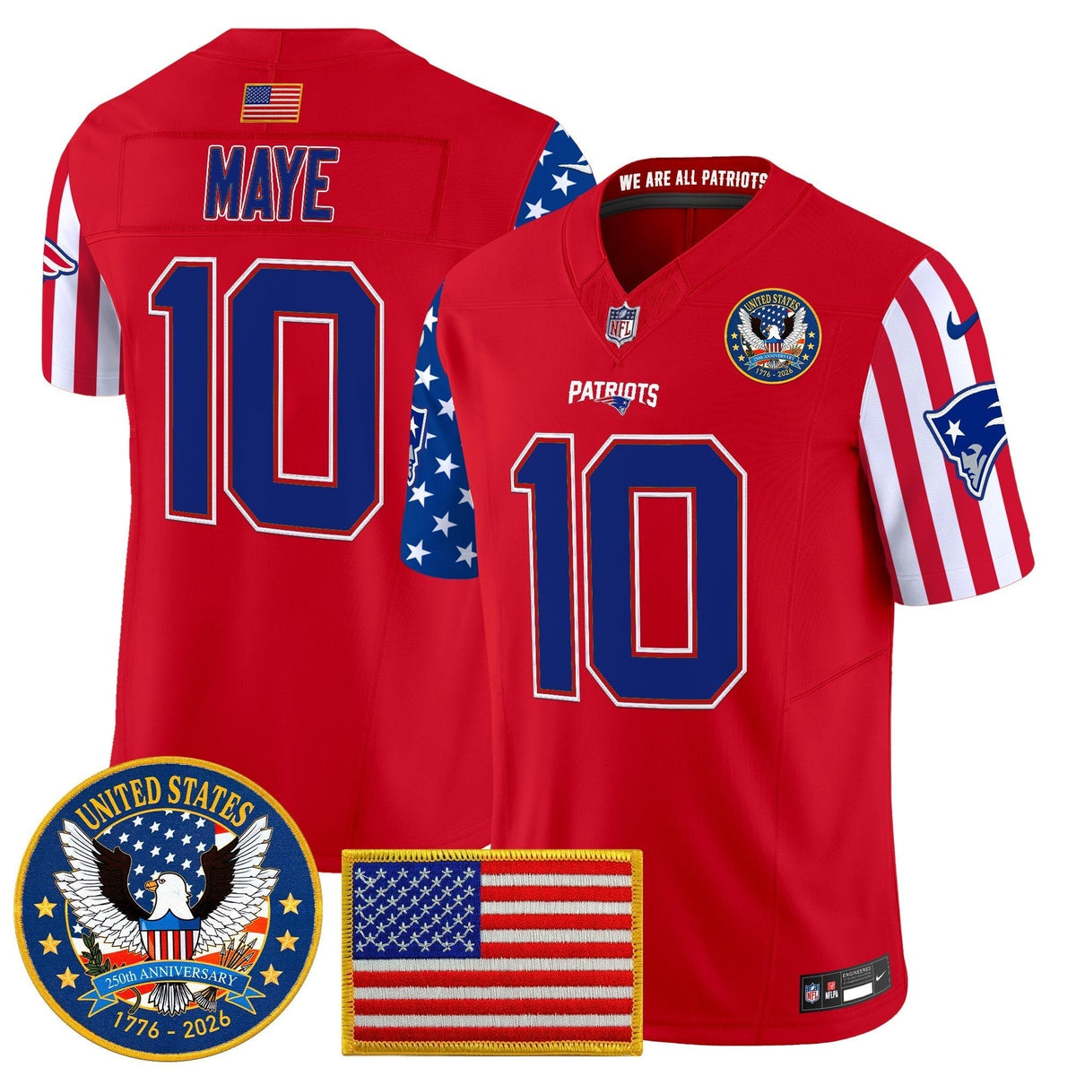 Men's New England Patriots "America250 Edition" Vapor Limited Jersey - All Stitched