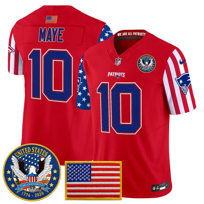 Men's New England Patriots "America250 Edition" Vapor Limited Jersey - All Stitched