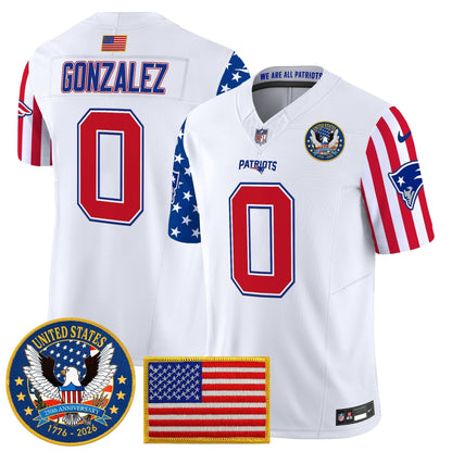 Men's New England Patriots "America250 Edition" Vapor Limited Jersey - All Stitched