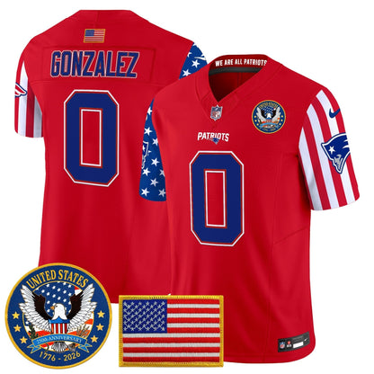 Men's New England Patriots "America250 Edition" Vapor Limited Jersey - All Stitched