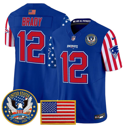 Men's New England Patriots "America250 Edition" Vapor Limited Jersey - All Stitched