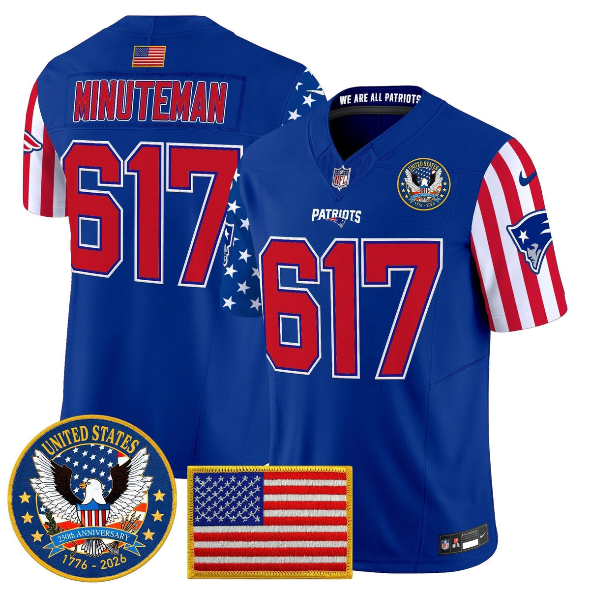 Men's New England Patriots "America250 Edition" Vapor Limited Jersey - All Stitched