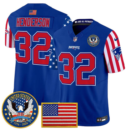 Men's New England Patriots "America250 Edition" Vapor Limited Jersey - All Stitched