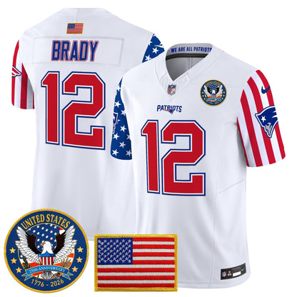 Men's New England Patriots "America250 Edition" Vapor Limited Jersey - All Stitched