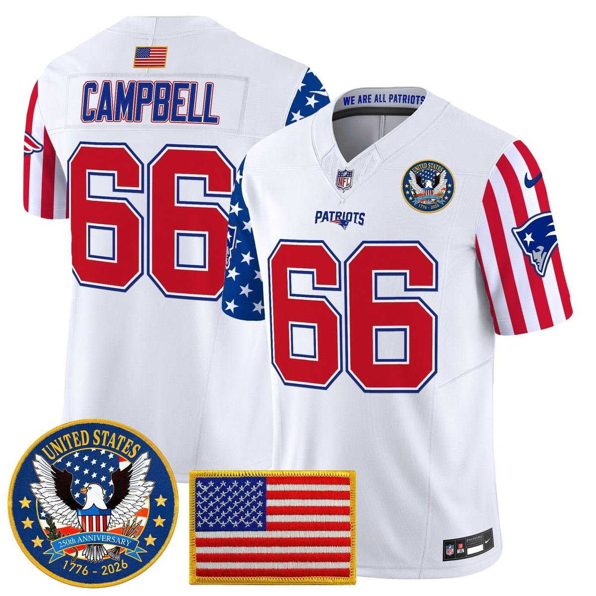 Men's New England Patriots "America250 Edition" Vapor Limited Jersey - All Stitched