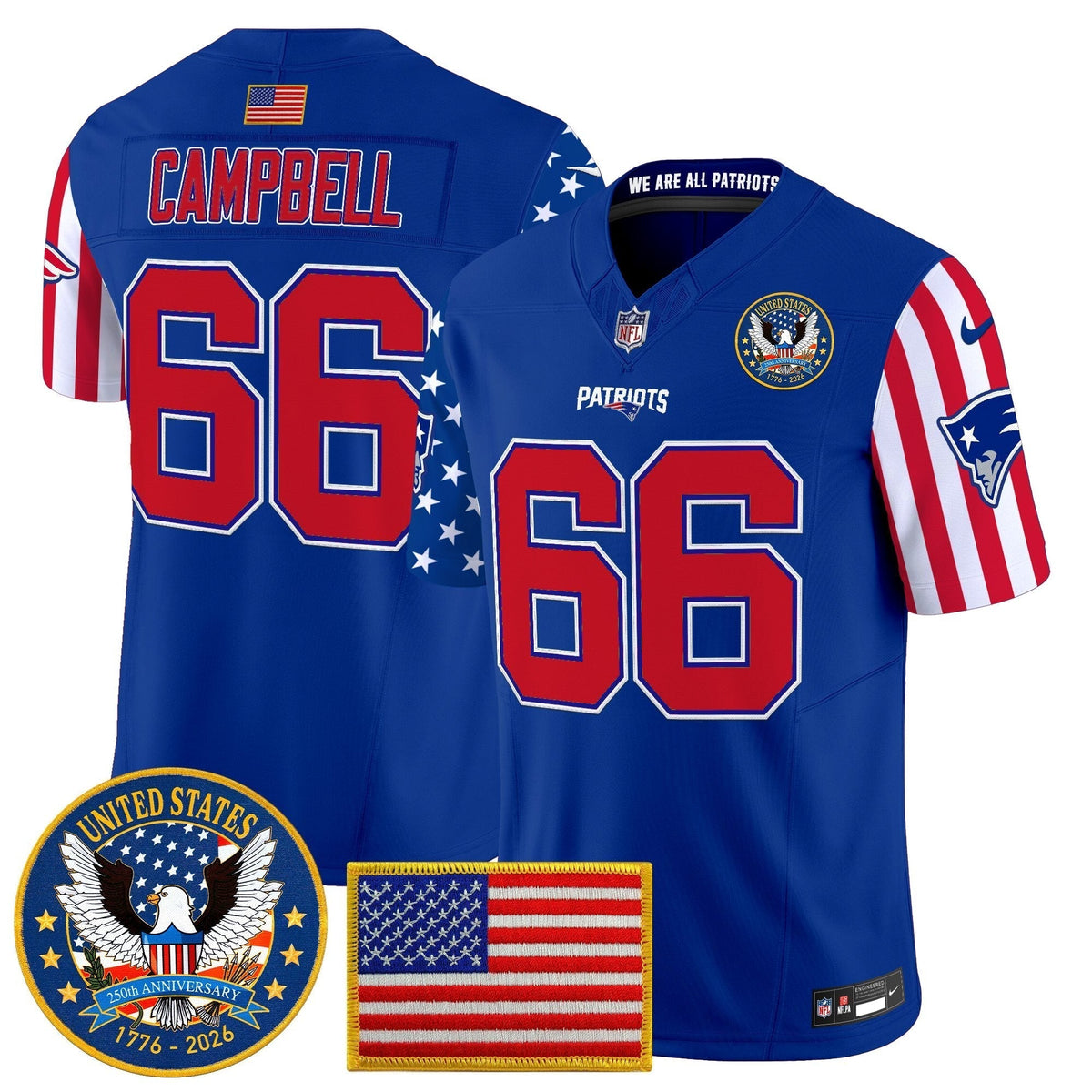 Men's New England Patriots "America250 Edition" Vapor Limited Jersey - All Stitched