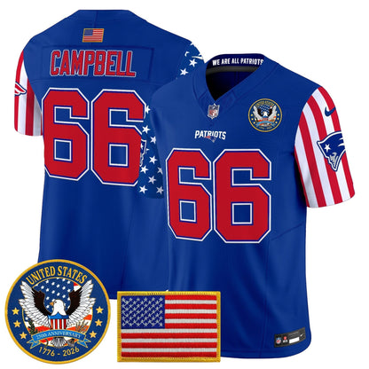 Men's New England Patriots "America250 Edition" Vapor Limited Jersey - All Stitched