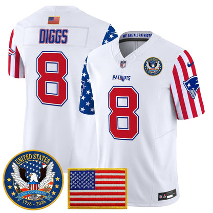 Men's New England Patriots "America250 Edition" Vapor Limited Jersey - All Stitched