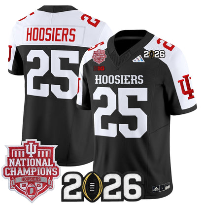 Men's Indiana Hoosiers 2025 National Champions & 2026 CFP Final Patch Vapor Limited Jersey - All Stitched