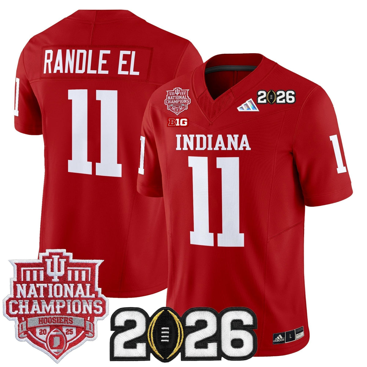 Men's Indiana Hoosiers 2025 National Champions & 2026 CFP Final Patch Vapor Limited Jersey - All Stitched