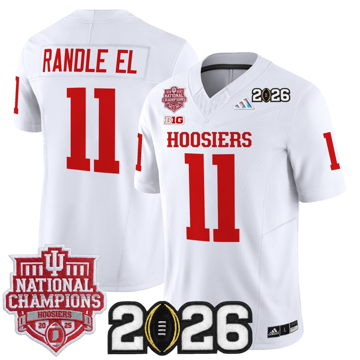 Men's Indiana Hoosiers 2025 National Champions & 2026 CFP Final Patch Vapor Limited Jersey - All Stitched