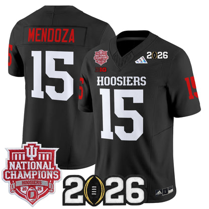 Men's Indiana Hoosiers 2025 National Champions & 2026 CFP Final Patch Vapor Limited Jersey - All Stitched