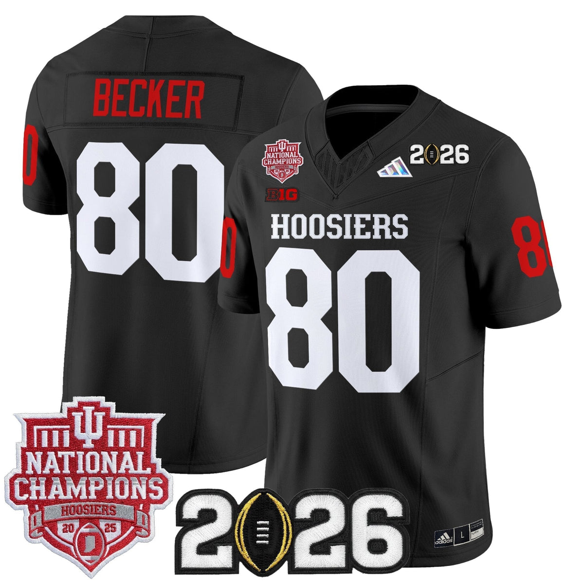 Men's Indiana Hoosiers 2025 National Champions & 2026 CFP Final Patch Vapor Limited Jersey - All Stitched
