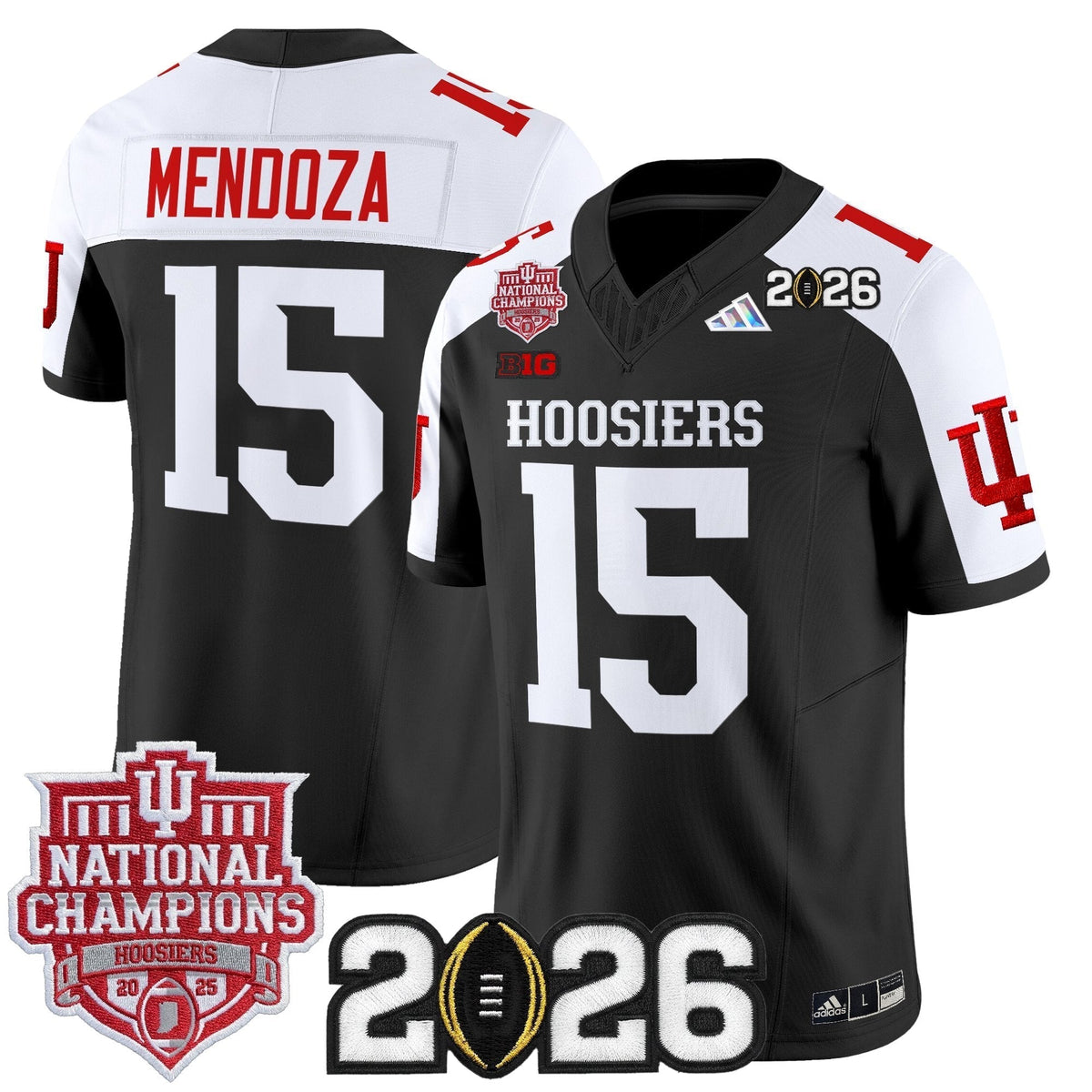Men's Indiana Hoosiers 2025 National Champions & 2026 CFP Final Patch Vapor Limited Jersey - All Stitched