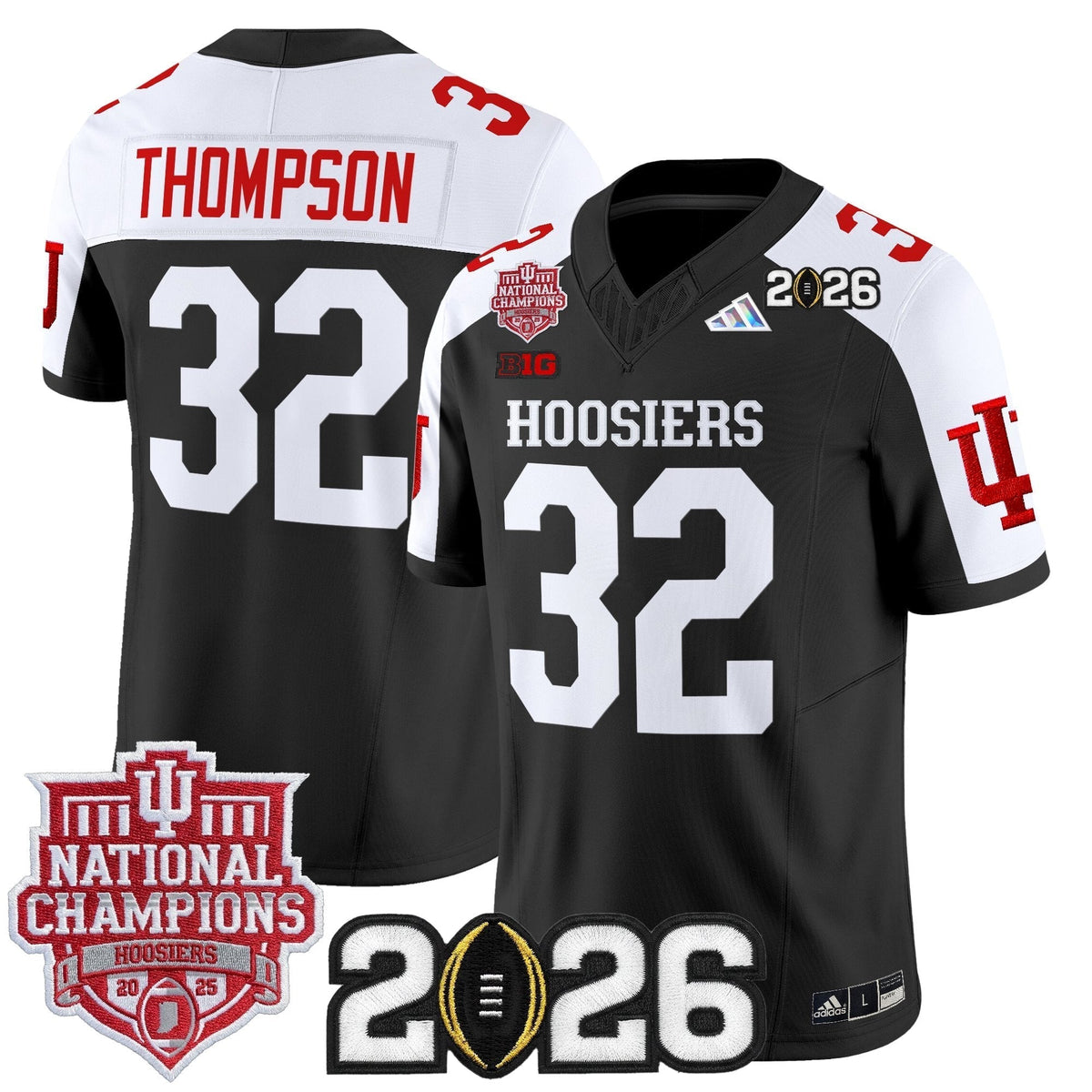 Men's Indiana Hoosiers 2025 National Champions & 2026 CFP Final Patch Vapor Limited Jersey - All Stitched