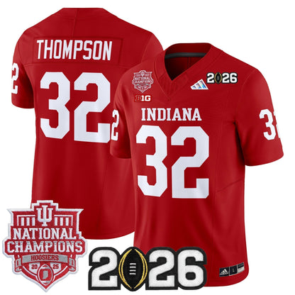 Men's Indiana Hoosiers 2025 National Champions & 2026 CFP Final Patch Vapor Limited Jersey - All Stitched
