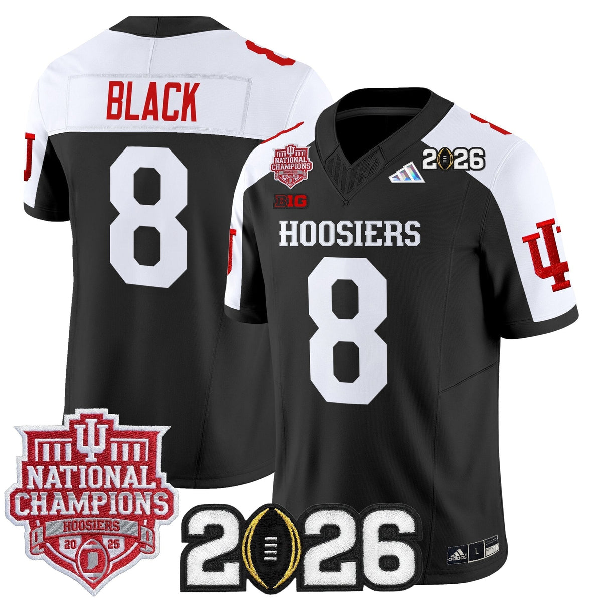 Men's Indiana Hoosiers 2025 National Champions & 2026 CFP Final Patch Vapor Limited Jersey - All Stitched