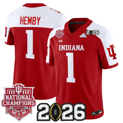 Men's Indiana Hoosiers 2025 National Champions & 2026 CFP Final Patch Vapor Limited Jersey - All Stitched