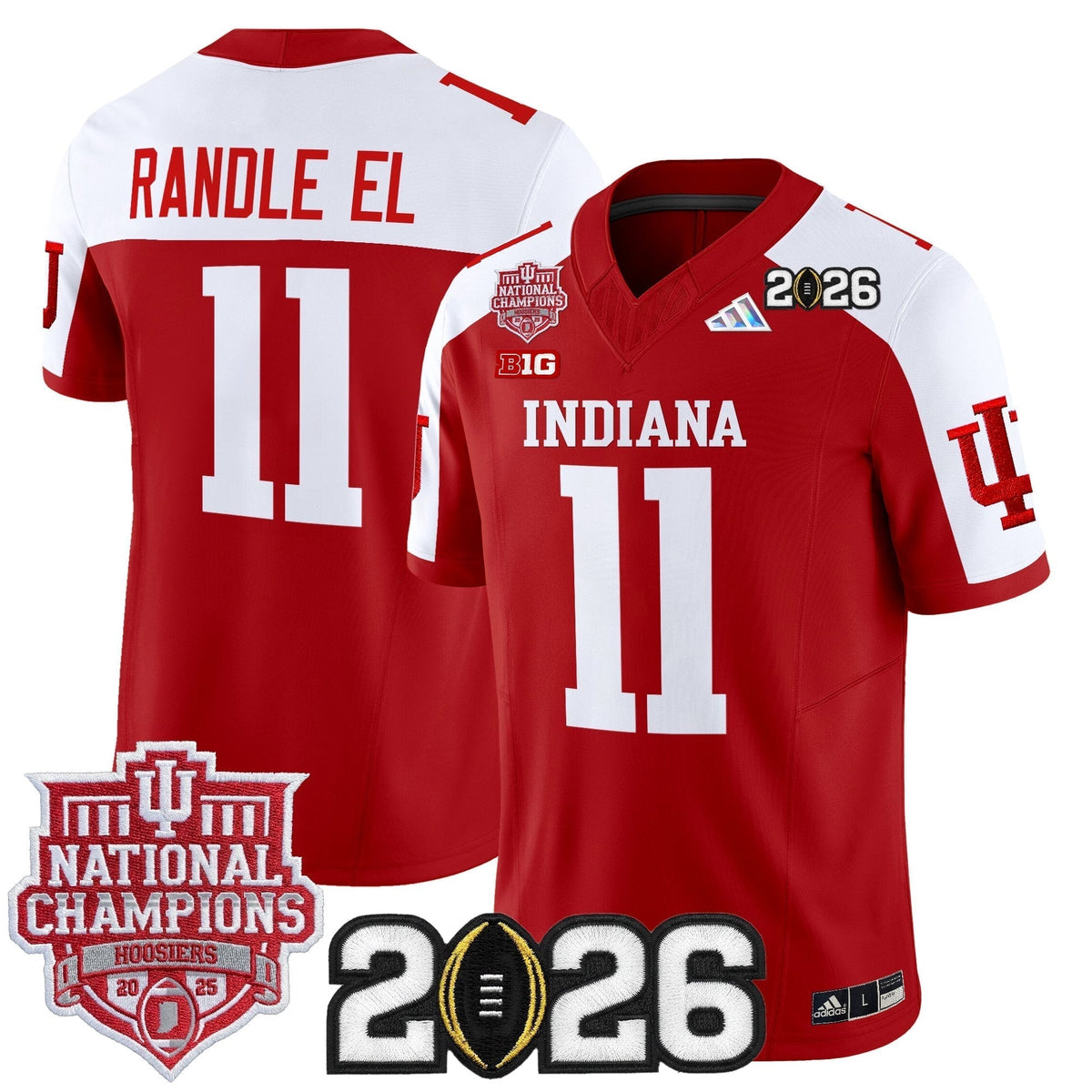 Men's Indiana Hoosiers 2025 National Champions & 2026 CFP Final Patch Vapor Limited Jersey - All Stitched